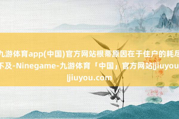 九游体育app(中国)官方网站根蒂原因在于住户的耗尽信心不及-Ninegame-九游体育「中国」官方网站|jiuyou.com